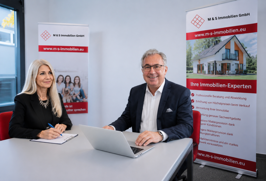 Das Team der M & S Immobilien GmbH Aalen - Immobilienmakler Aalen. Manfred Schneider und Irene Brandner